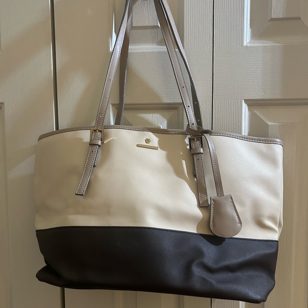 Spartina 449 Cream and Brown Tote Bag